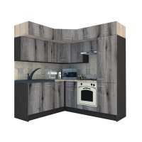 Bucatarie de Colt BIG GENA NEW DR. 180-210, Wenge / Decor K366